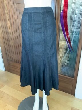 SIMON CHANG Black Denim Skirt, Sz 12